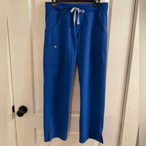 Figs Kade Cargo Scrub Pants Royal Blue Small Petite